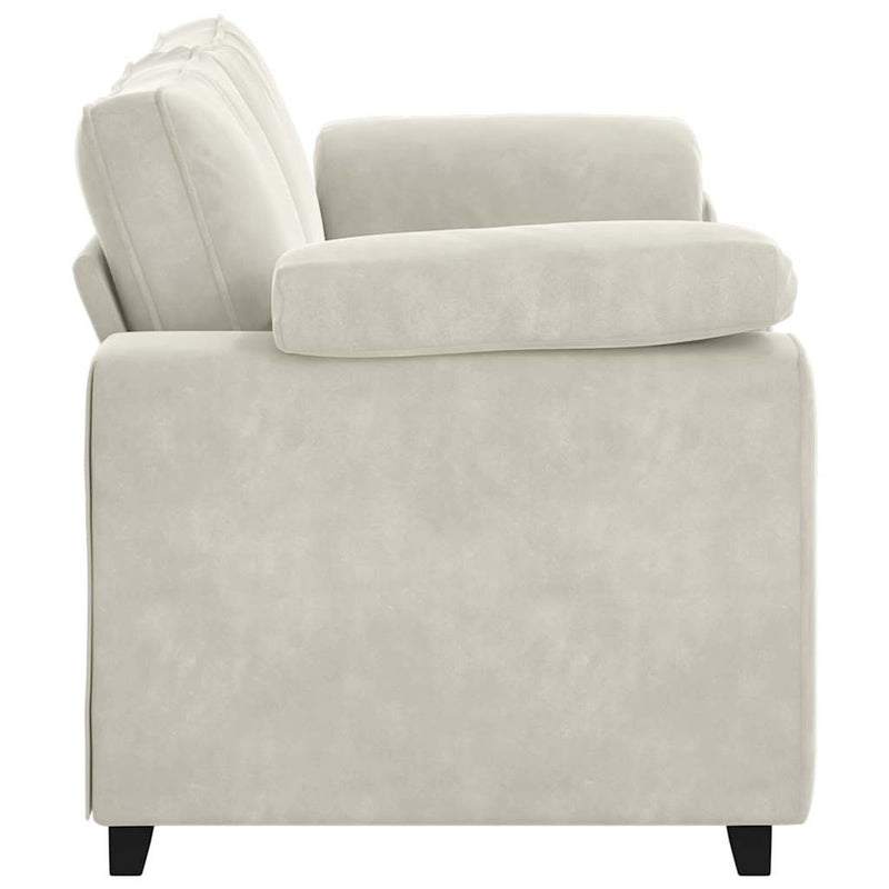 vidaXL krém bársony loveseat kanapé 140 cm