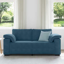 vidaXL kék bársony loveseat kanapé 180x77x82 cm