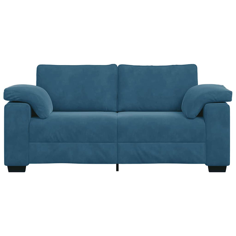 vidaXL kék bársony loveseat kanapé 140 cm