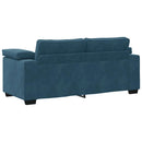 vidaXL kék bársony loveseat kanapé 180x77x82 cm