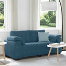 vidaXL kék bársony loveseat kanapé 180x77x82 cm