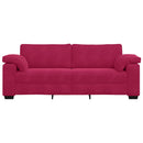 vidaXL 3 személyes bordó bársony kanapé 220 x 77 x 82 cm