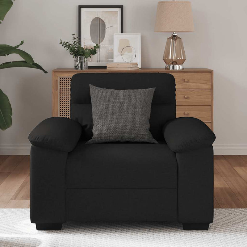 vidaXL fekete szövet kanapéfotel 60 cm