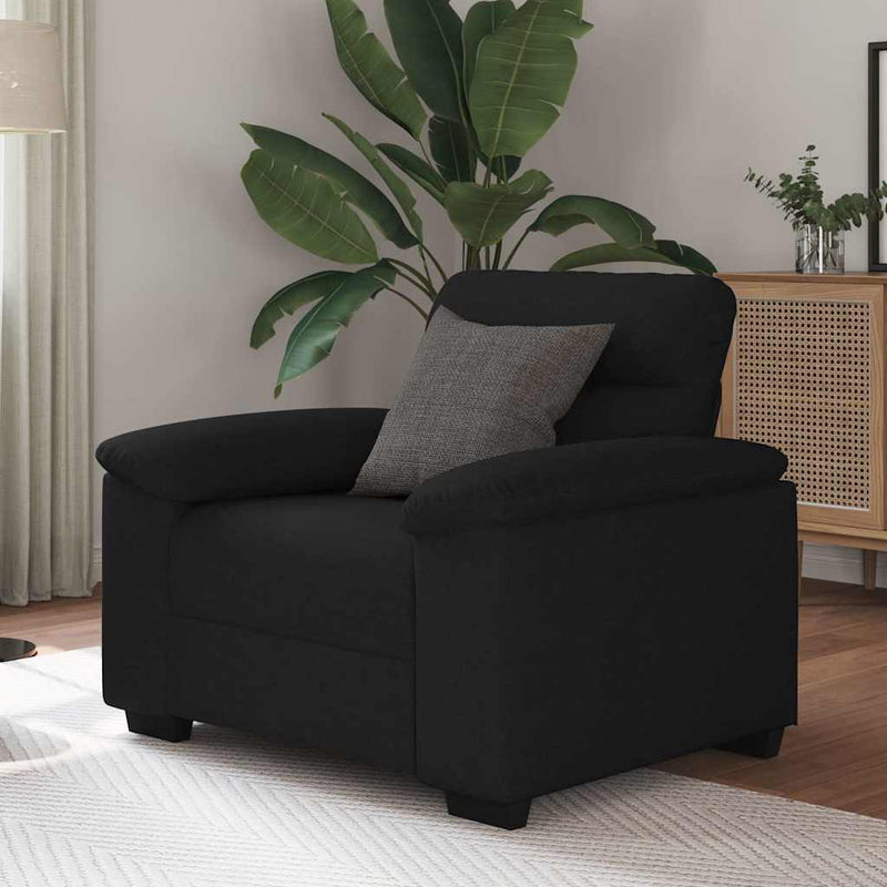 vidaXL fekete szövet kanapéfotel 60 cm