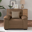 vidaXL barna szövet kanapéfotel 60 cm