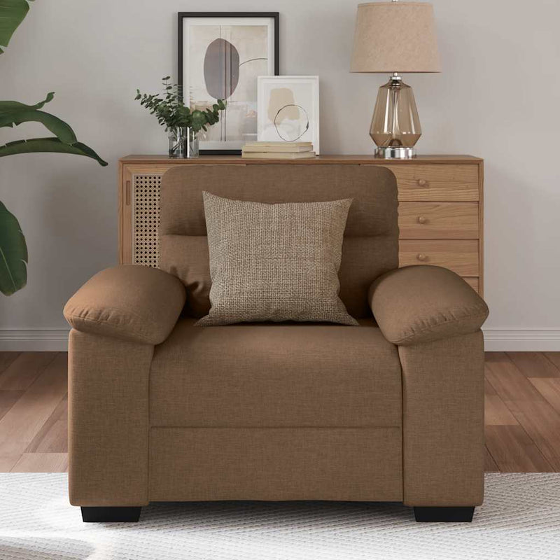 vidaXL barna szövet kanapéfotel 60 cm