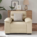 vidaXL krémszínű szövet kanapéfotel 60 cm