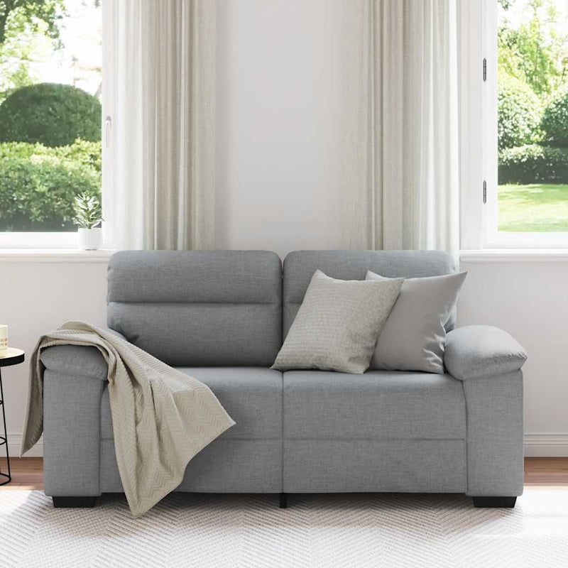 vidaXL kétszemélyes világosszürke szövetkanapé 120 cm