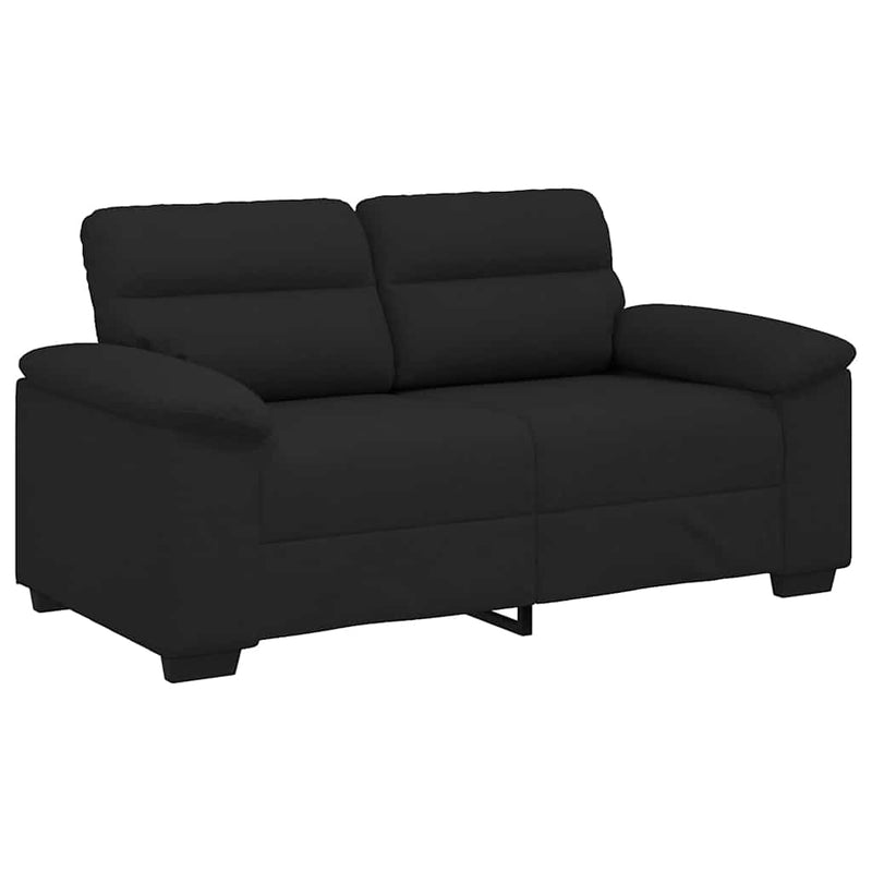 vidaXL kétszemélyes fekete szövetkanapé 120 cm