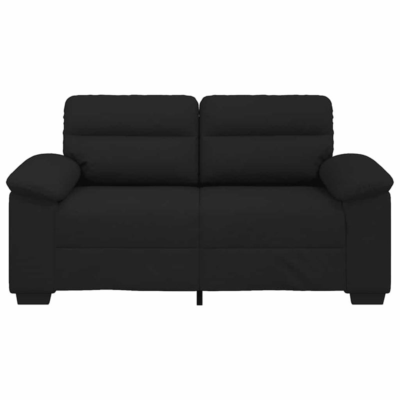vidaXL kétszemélyes fekete szövetkanapé 120 cm