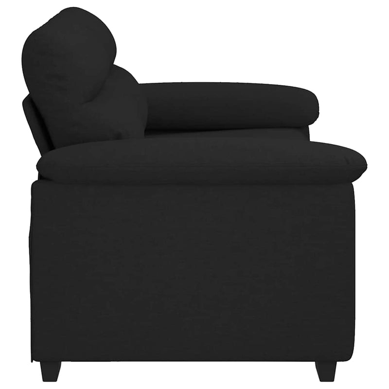 vidaXL kétszemélyes fekete szövetkanapé 120 cm