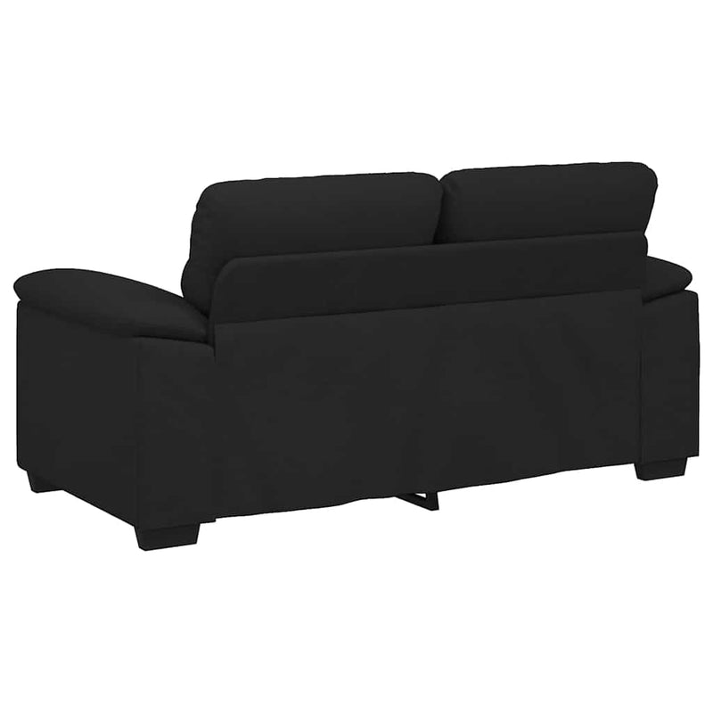 vidaXL kétszemélyes fekete szövetkanapé 120 cm
