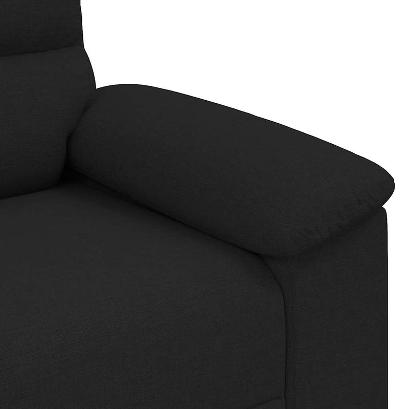 vidaXL kétszemélyes fekete szövetkanapé 120 cm