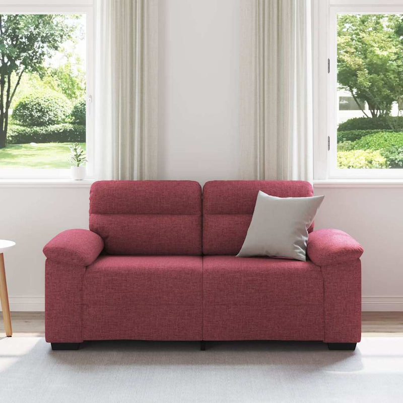 vidaXL kétszemélyes bordó szövet kanapé 120 cm