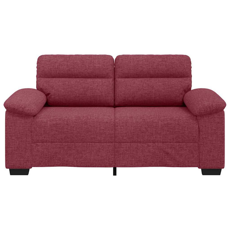 vidaXL kétszemélyes bordó szövet kanapé 120 cm