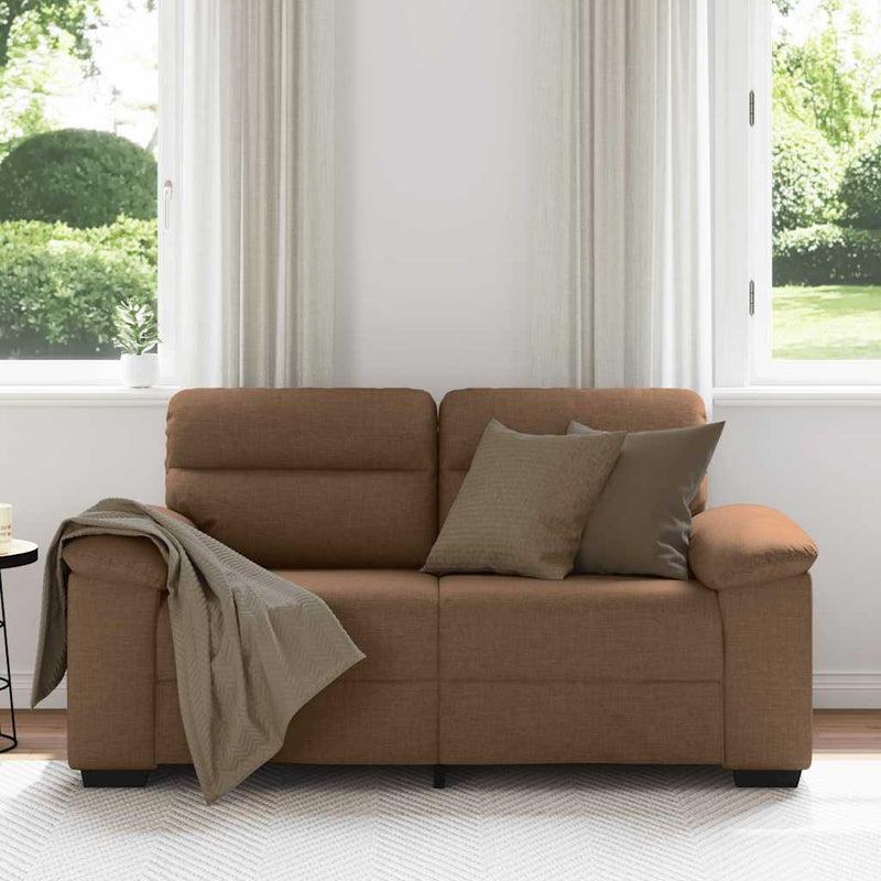 vidaXL kétszemélyes barna szövetkanapé 120 cm