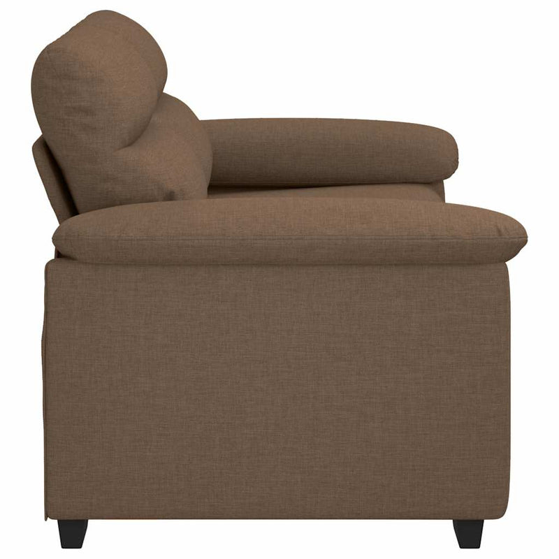 vidaXL kétszemélyes barna szövetkanapé 120 cm