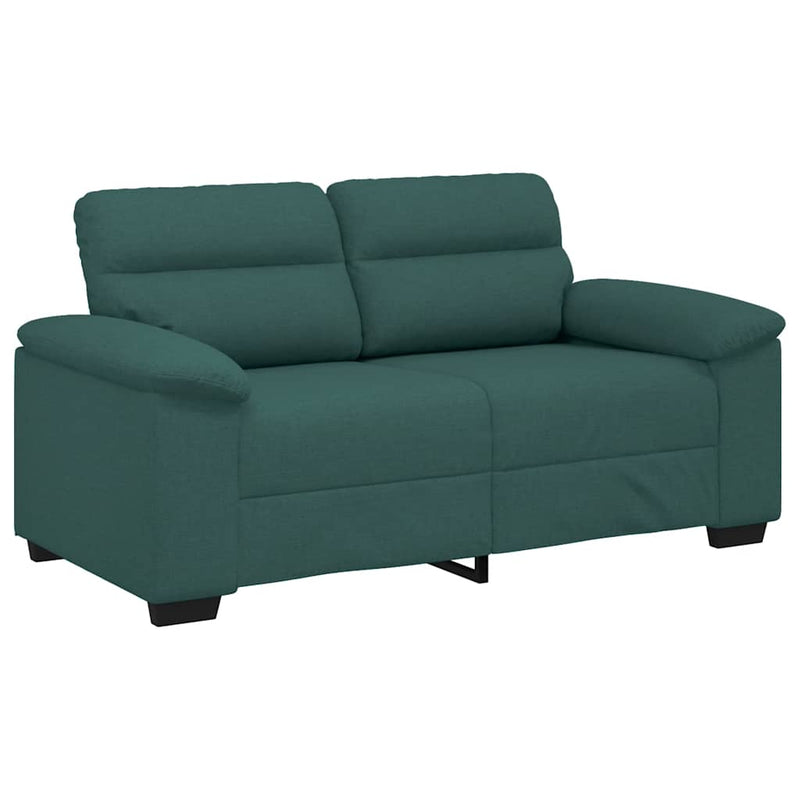 vidaXL kétszemélyes sötétzöld szövet kanapé 120 cm