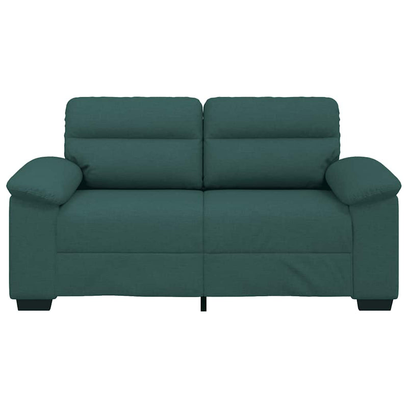 vidaXL kétszemélyes sötétzöld szövet kanapé 120 cm