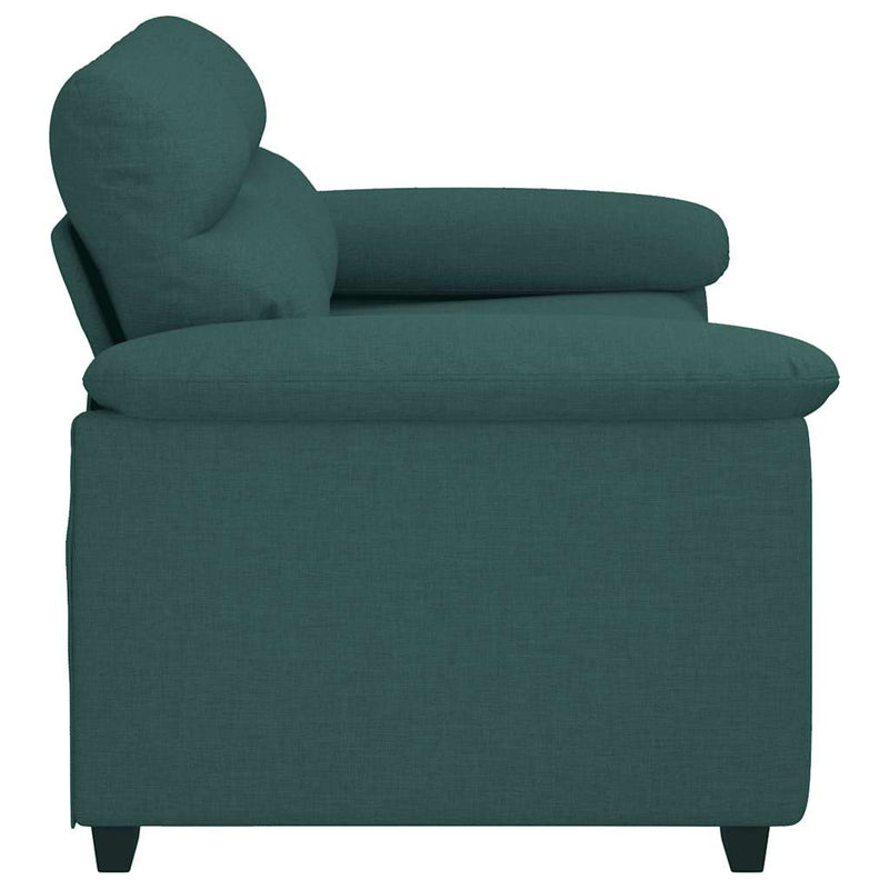 vidaXL kétszemélyes sötétzöld szövet kanapé 120 cm