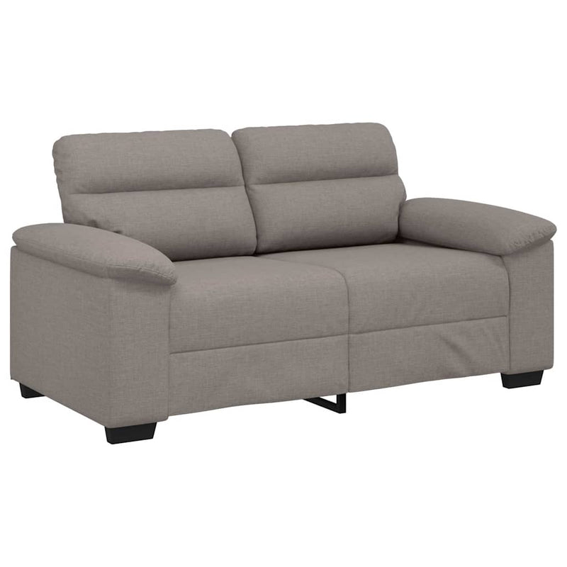 vidaXL kétszemélyes fekete szövetkanapé 120 cm