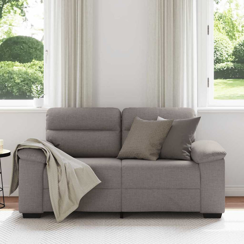 vidaXL kétszemélyes fekete szövetkanapé 120 cm