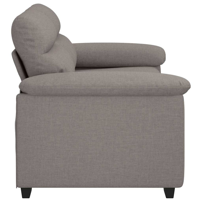 vidaXL kétszemélyes fekete szövetkanapé 120 cm