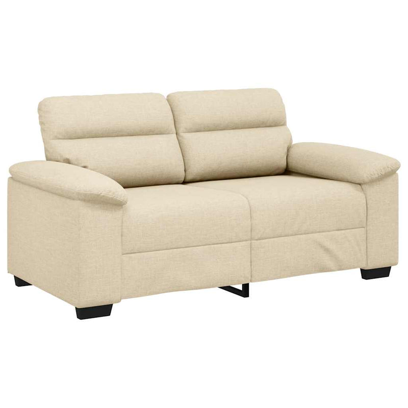 vidaXL kétszemélyes krémszínű szövetkanapé 120 cm