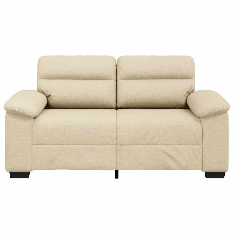 vidaXL kétszemélyes krémszínű szövetkanapé 120 cm