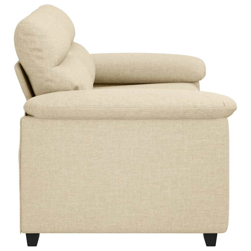 vidaXL kétszemélyes krémszínű szövetkanapé 120 cm