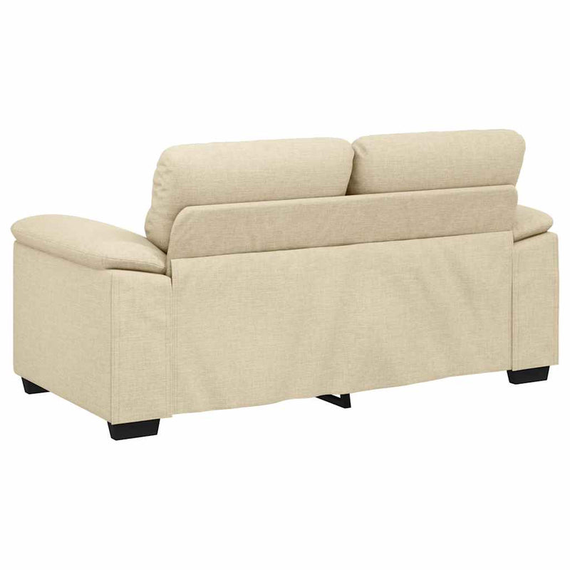 vidaXL kétszemélyes krémszínű szövetkanapé 120 cm