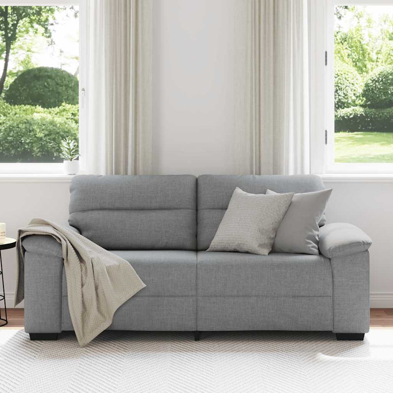 vidaXL kétszemélyes világosszürke szövetkanapé 140 cm