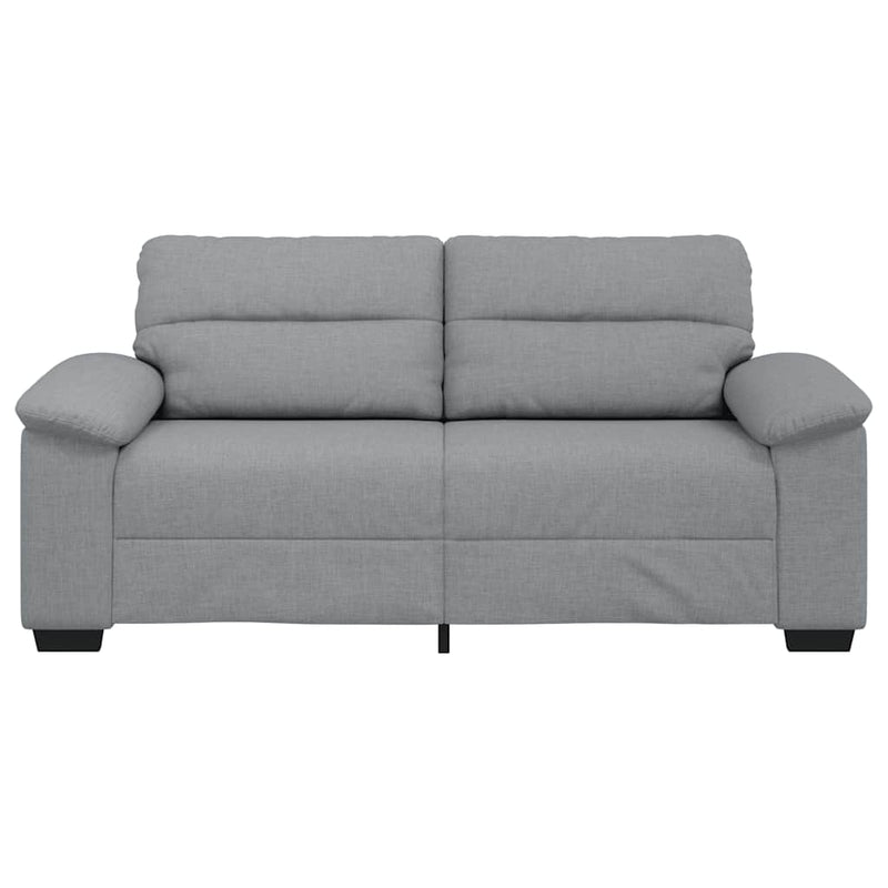 vidaXL kétszemélyes világosszürke szövetkanapé 140 cm