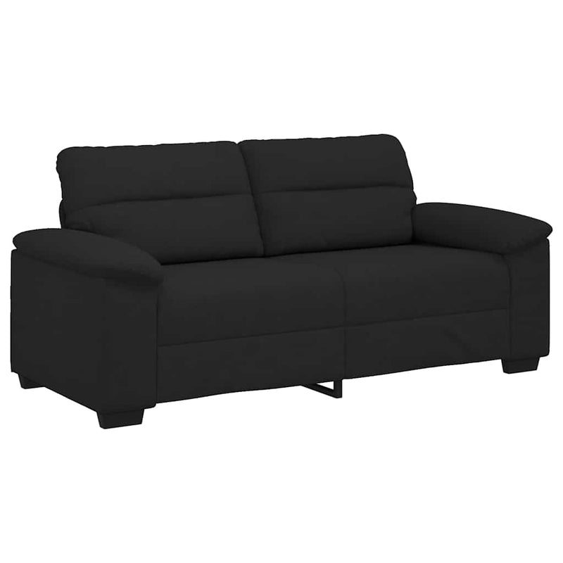 vidaXL kétszemélyes fekete szövetkanapé 140 cm