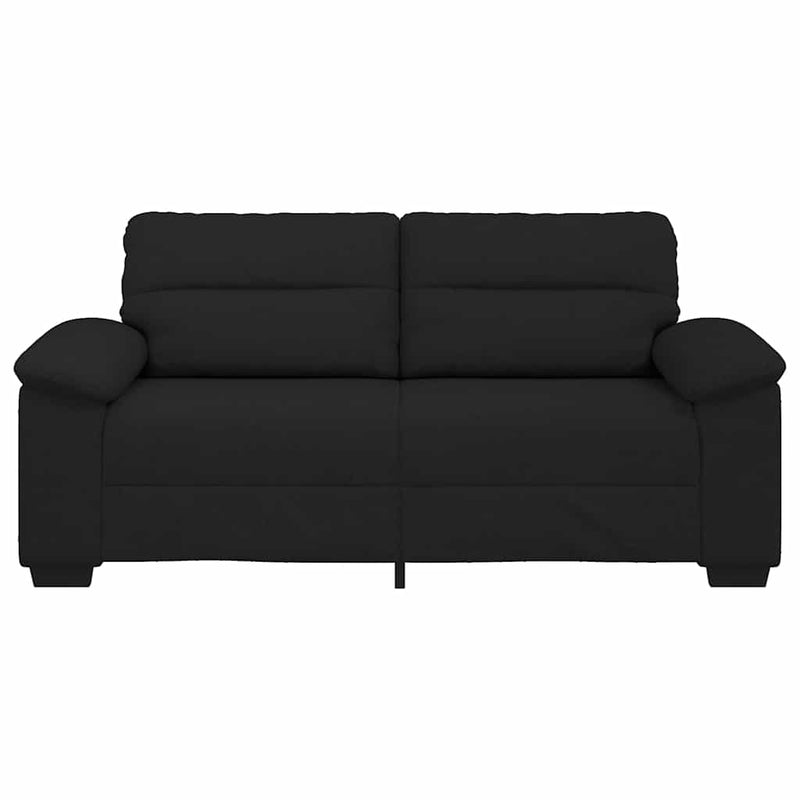vidaXL kétszemélyes fekete szövetkanapé 140 cm