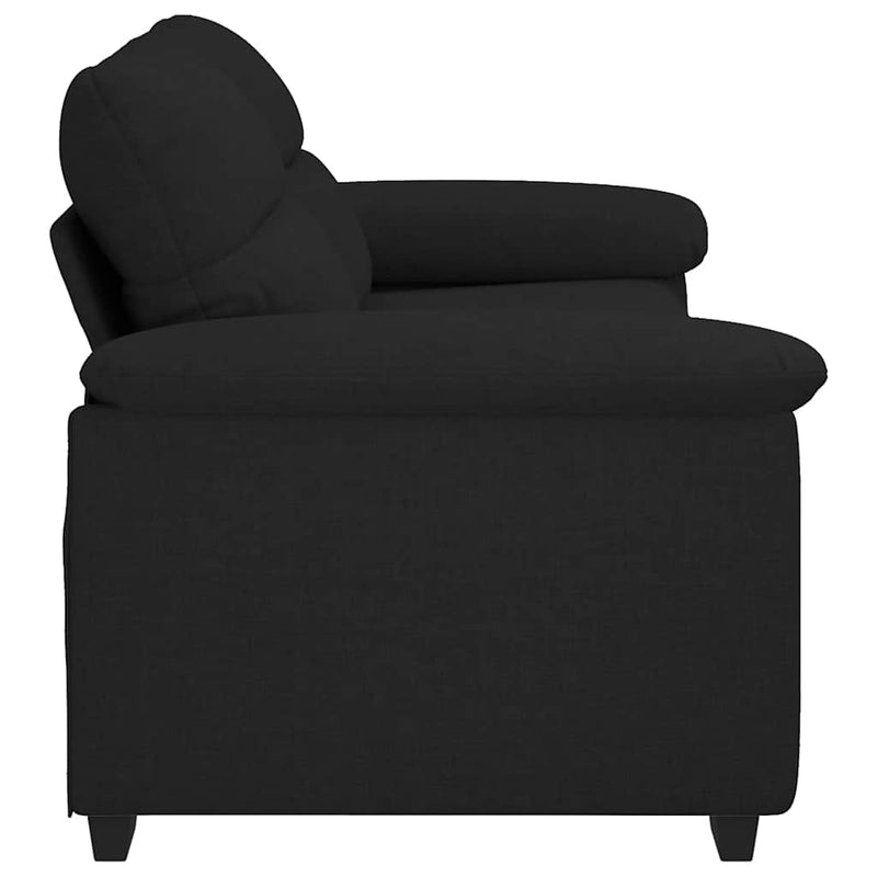 vidaXL kétszemélyes fekete szövetkanapé 140 cm
