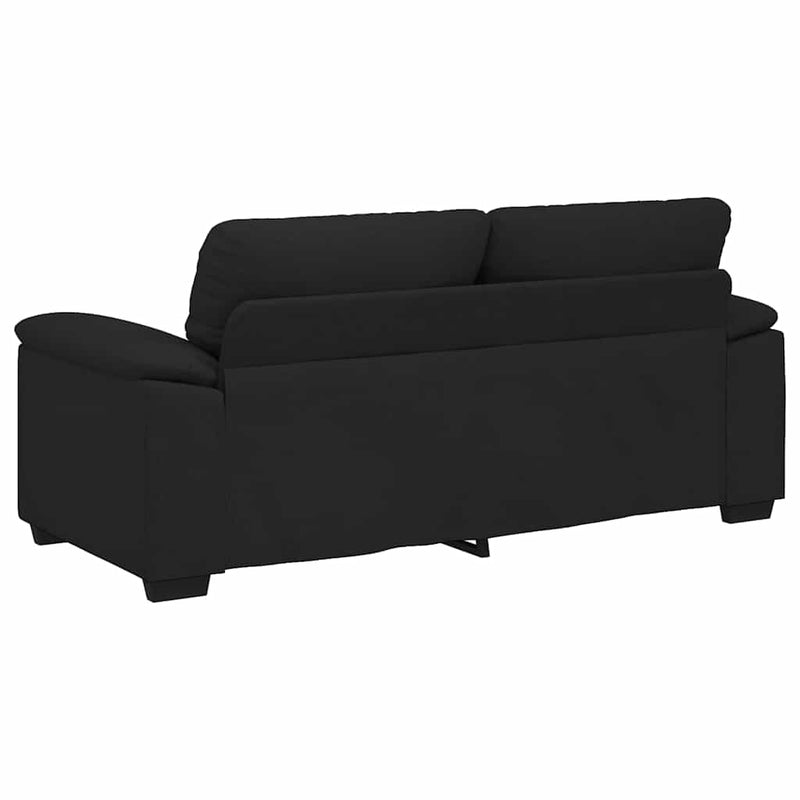 vidaXL kétszemélyes fekete szövetkanapé 140 cm