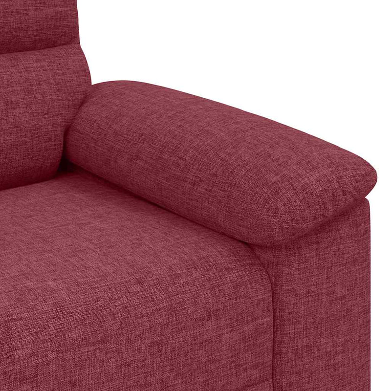 vidaXL kétszemélyes bordó szövet kanapé 140 cm