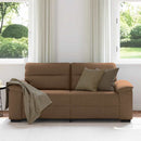 vidaXL kétszemélyes barna szövetkanapé 140 cm