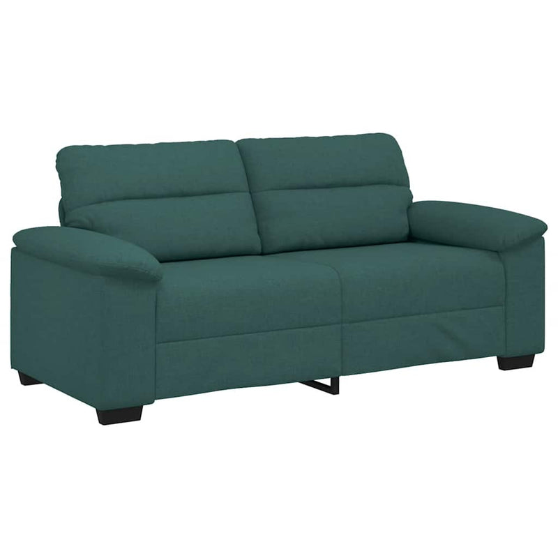 vidaXL kétszemélyes sötétzöld szövet kanapé 140 cm