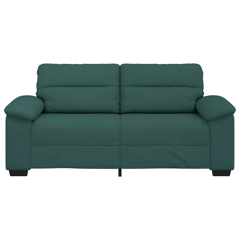 vidaXL kétszemélyes sötétzöld szövet kanapé 140 cm