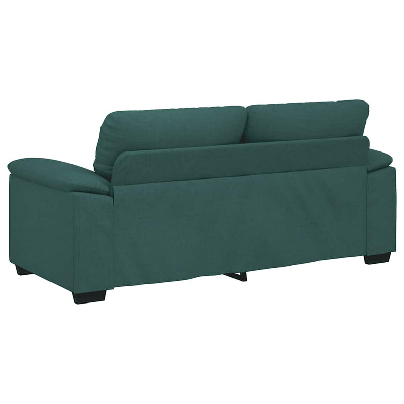 vidaXL kétszemélyes sötétzöld szövet kanapé 140 cm