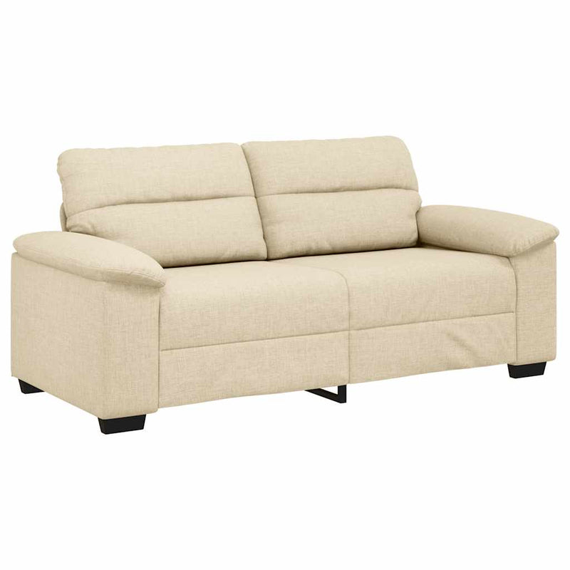 vidaXL kétszemélyes krémszínű szövetkanapé 140 cm