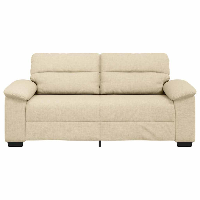 vidaXL kétszemélyes krémszínű szövetkanapé 140 cm
