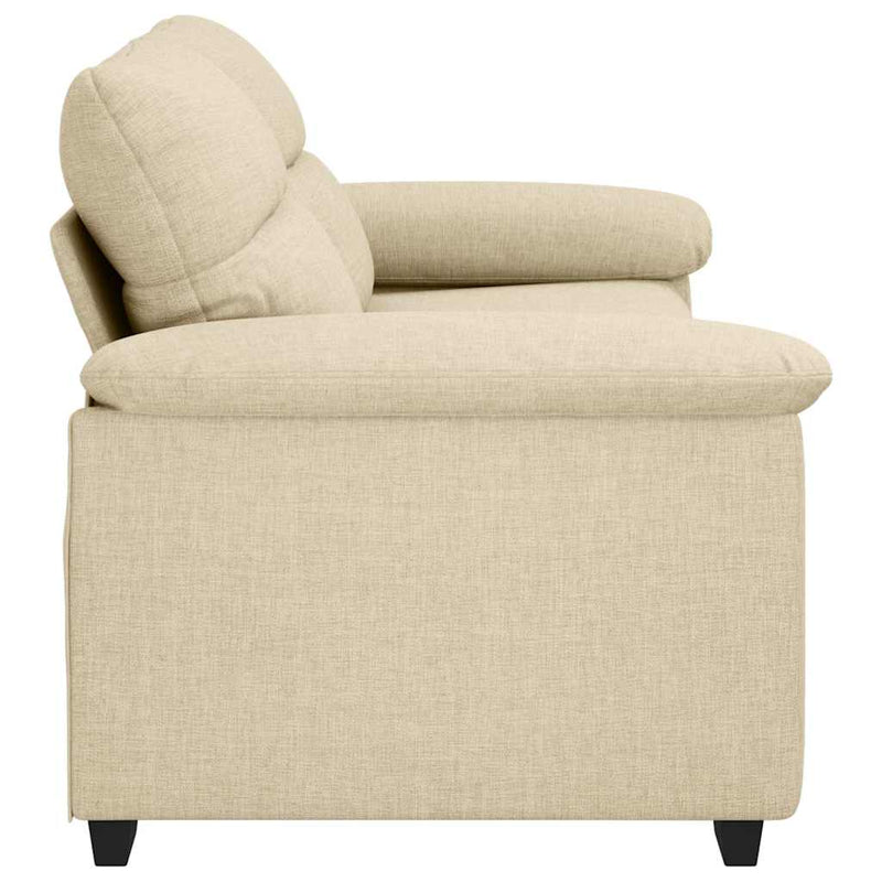 vidaXL kétszemélyes krémszínű szövetkanapé 140 cm