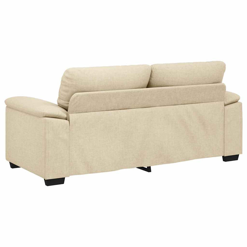 vidaXL kétszemélyes krémszínű szövetkanapé 140 cm
