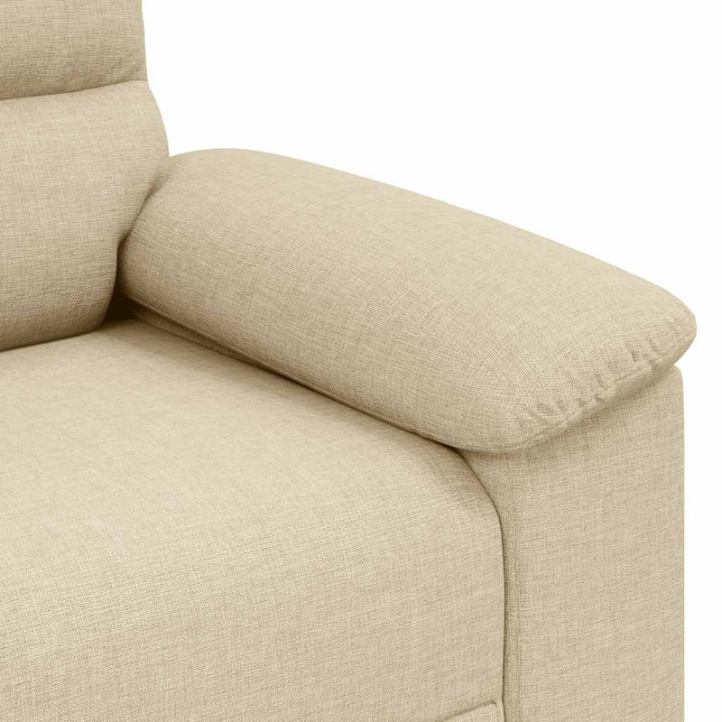 vidaXL kétszemélyes krémszínű szövetkanapé 140 cm