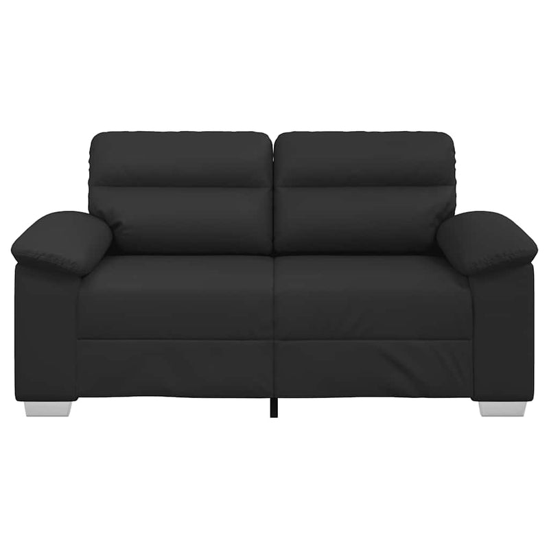 vidaXL kétszemélyes fekete műbőr kanapé 120 cm