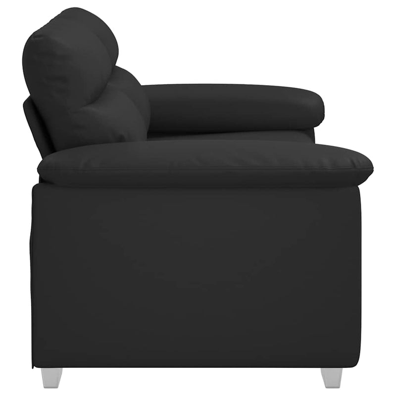 vidaXL kétszemélyes fekete műbőr kanapé 120 cm