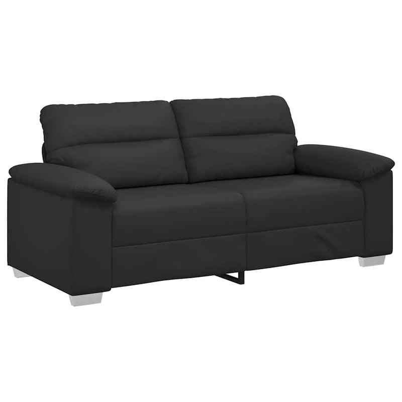 vidaXL kétszemélyes fekete műbőr kanapé 140 cm